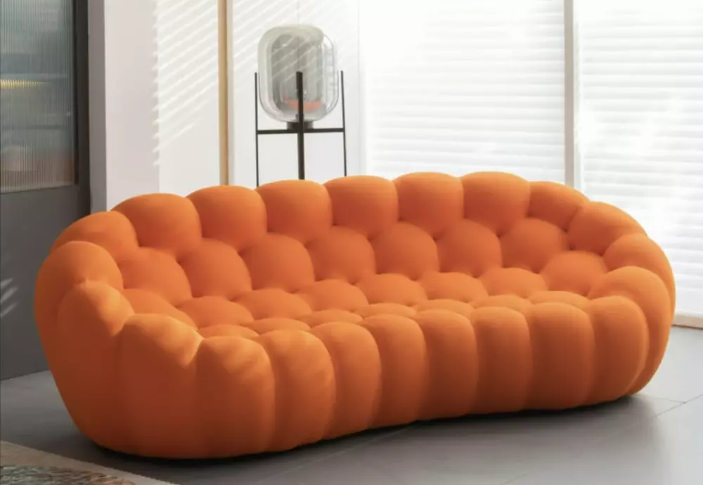 bubble blue couch